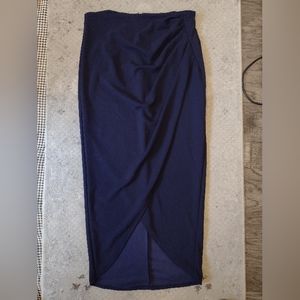 Navy Blue Tulip Skirt